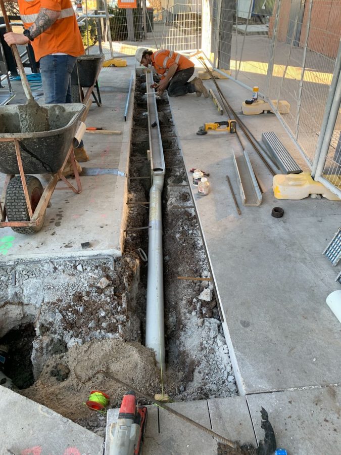 Installation of strip drains